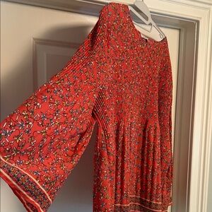 Max Studio coral Floral Top